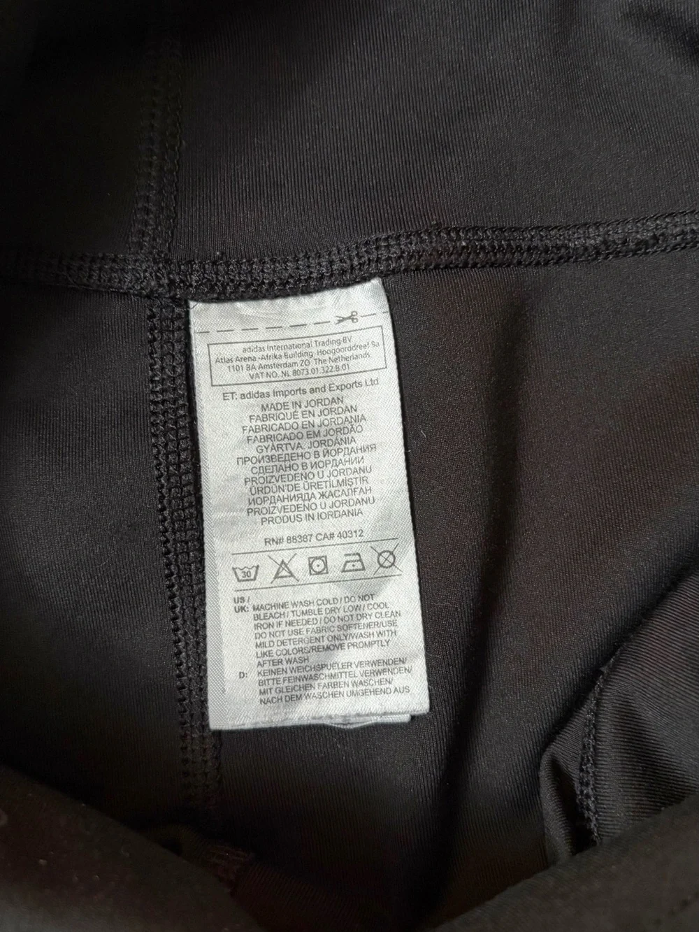 Adidas Climalite Black 3 Stripe Side Pocket Leggings Womens Small High Rise‎ Gym